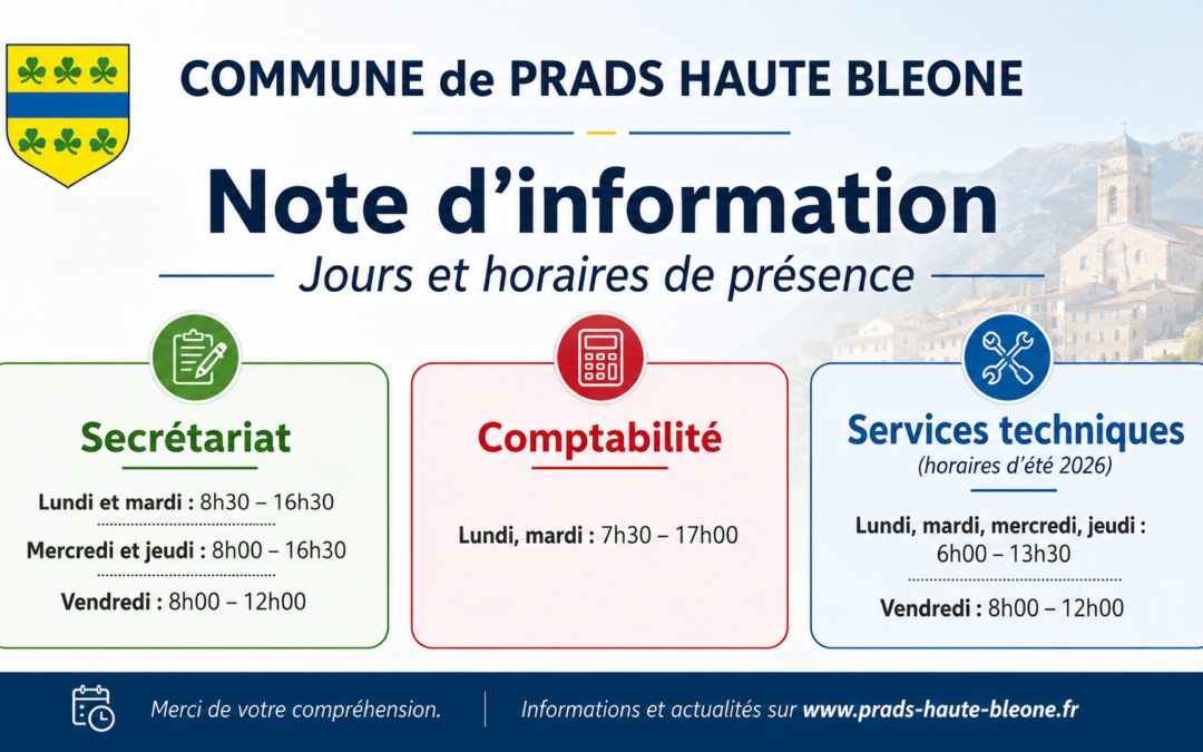 Note d&rsquo;information services municipaux