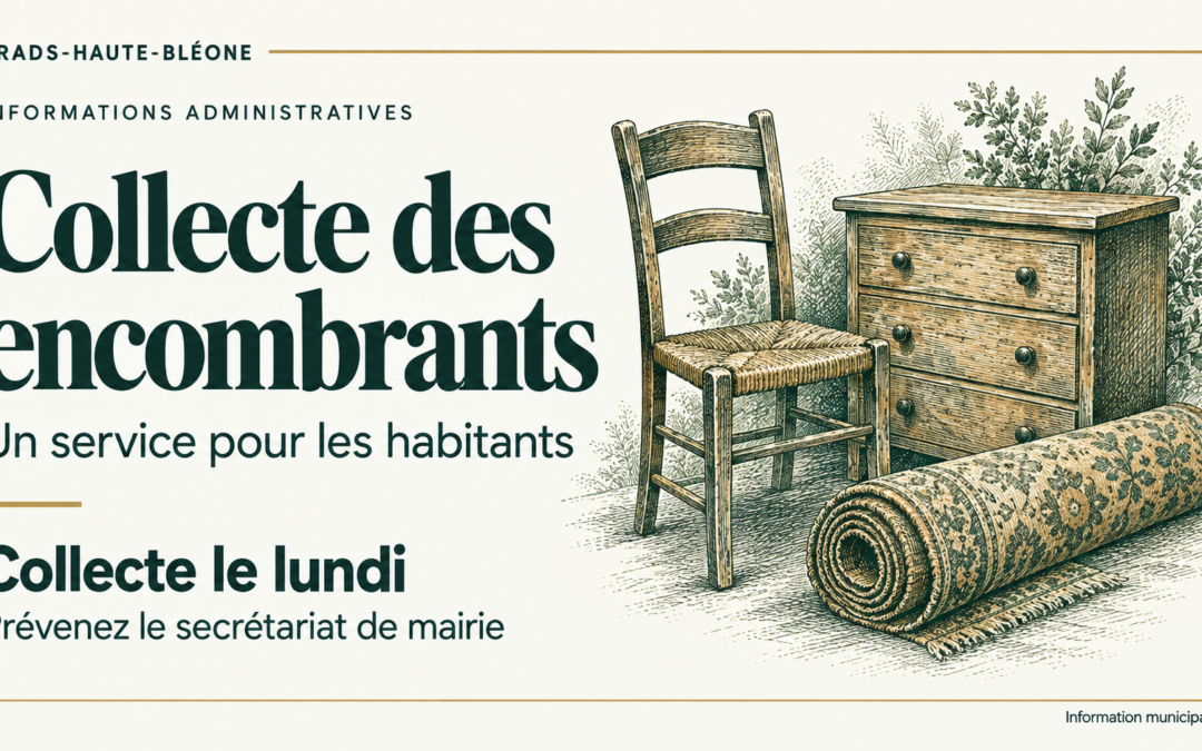 Avis collecte des encombrants du 13.07.2026
