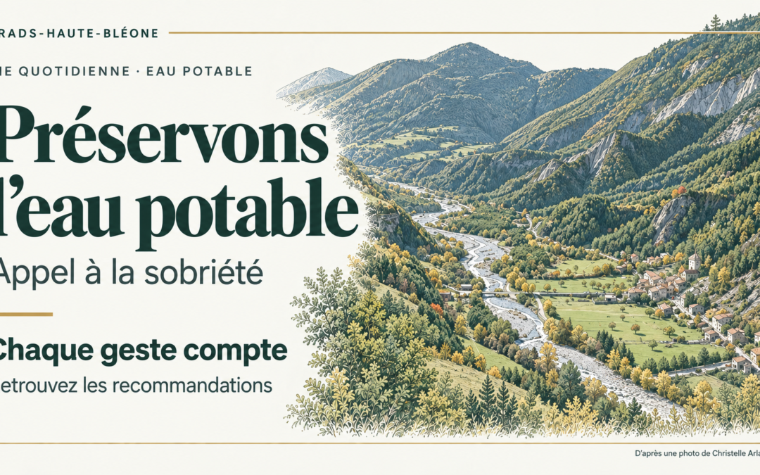 Appel à la sobriété – consommation d’eau potable